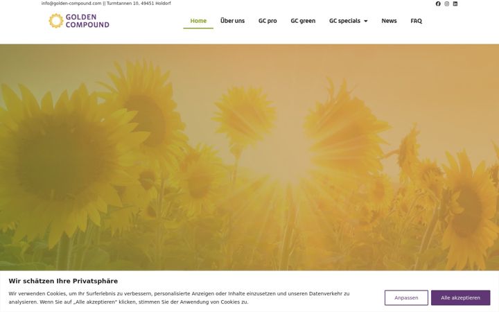 Screenshot of golden-compound.com
