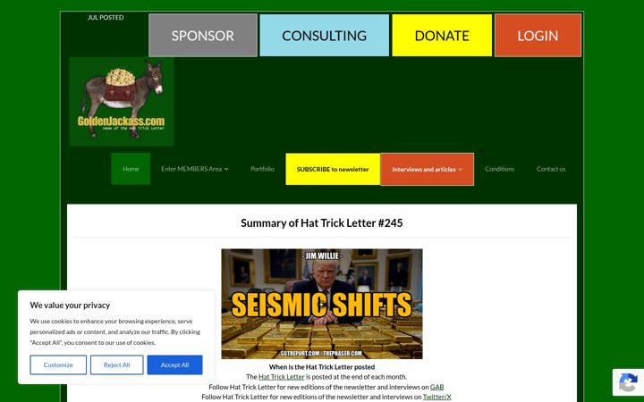 Screenshot of golden-jackass.com
