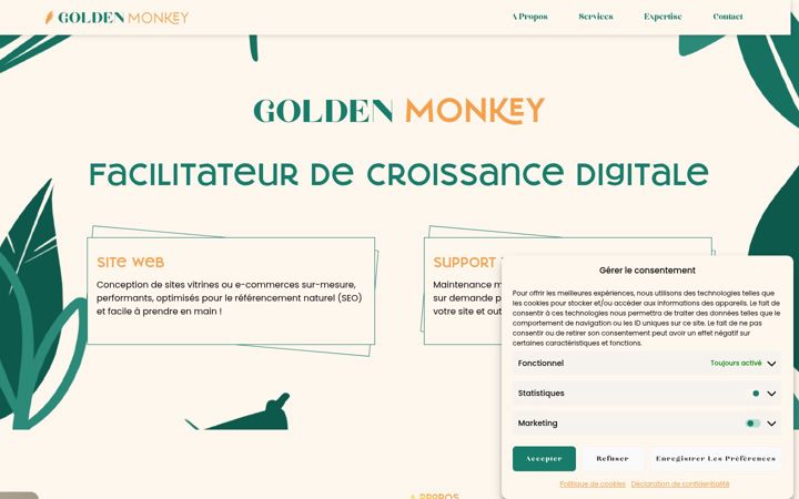 Screenshot of golden-monkey.fr
