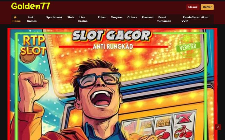 Screenshot of golden77slot.org