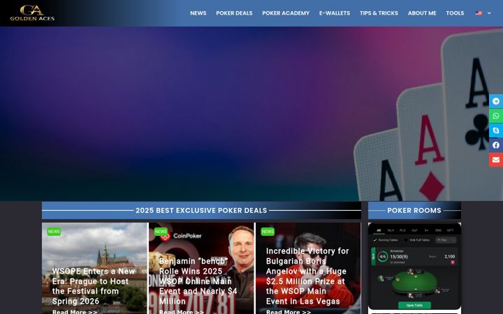 Screenshot of goldenaces.net