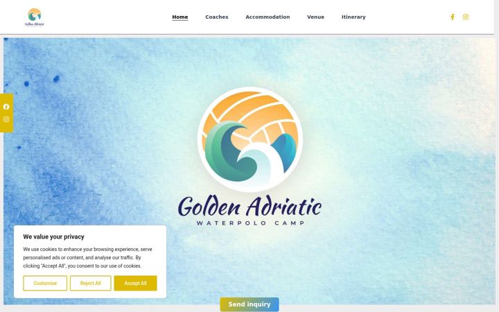 Screenshot of goldenadriatic.com