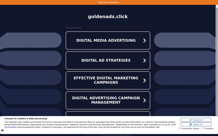 Screenshot of goldenads.click