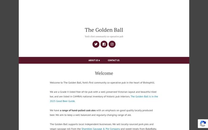 Screenshot of goldenballyork.co.uk