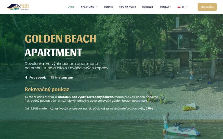 Screenshot of goldenbeachapartment.com