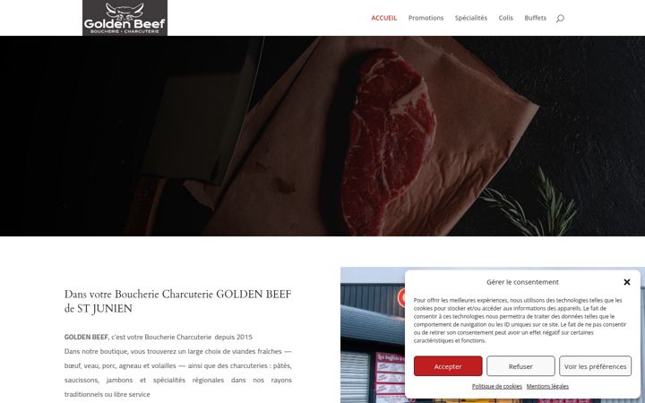 Screenshot of goldenbeef-stjunien.fr