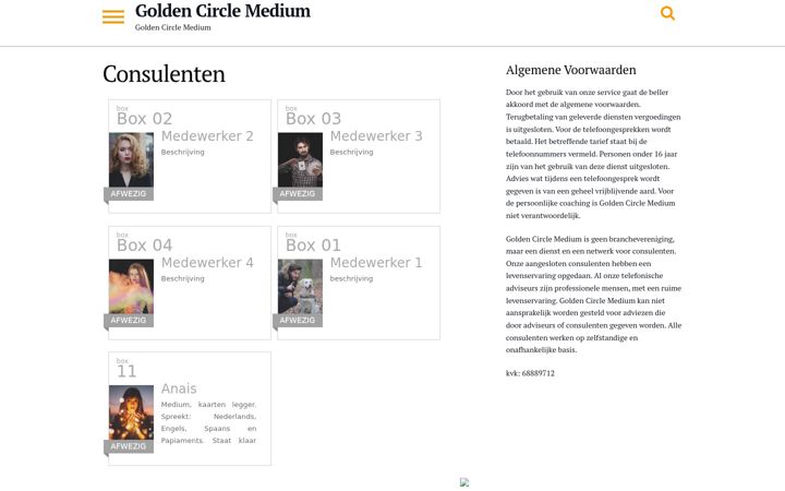 Screenshot of goldencirclemedium.com
