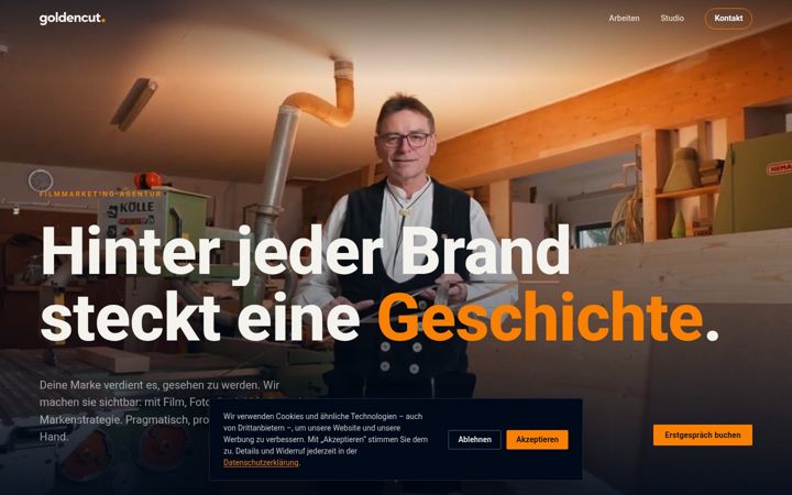 Screenshot of goldencutmedia.de