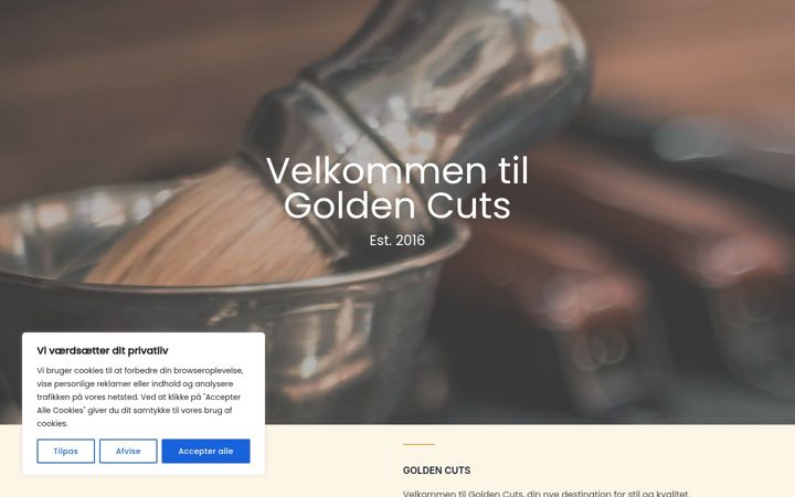 Screenshot of goldencuts.dk