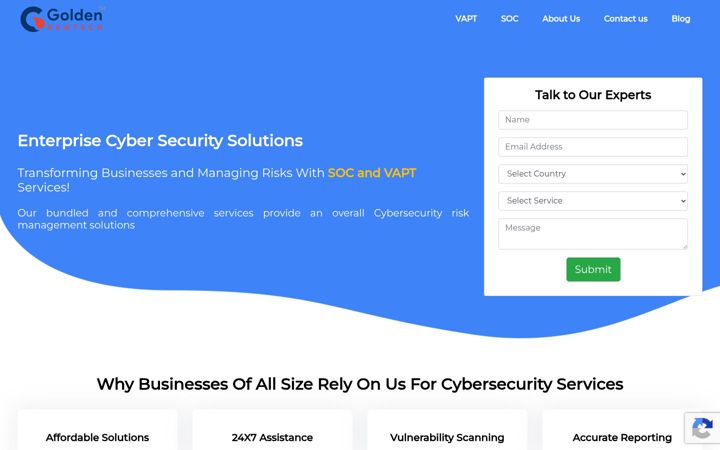 Screenshot of goldendewtech.us