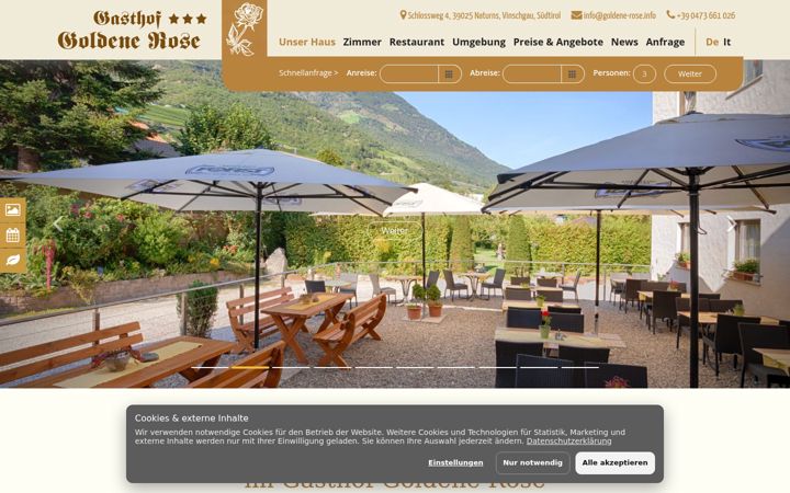 Screenshot of goldene-rose.info