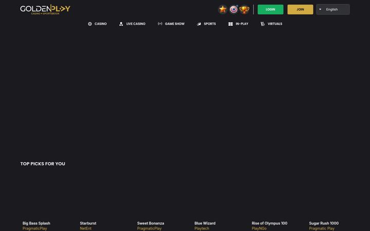 Screenshot of goldeneplay.com