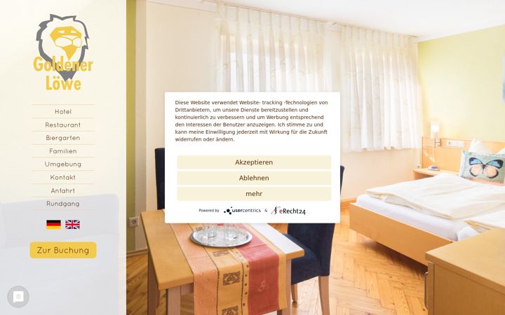 Screenshot of goldenerloewe.eu