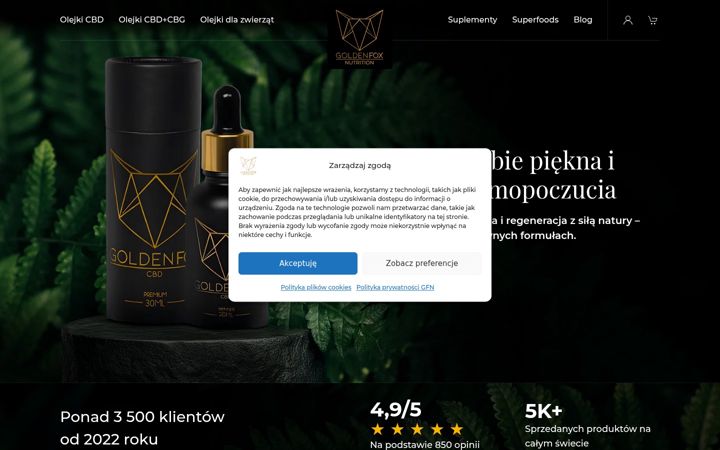 Zrzut ekranu goldenfox.com