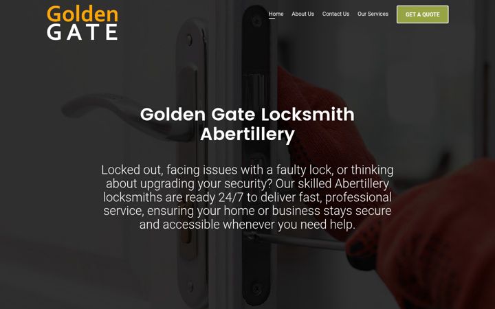 Screenshot of goldengatelocksmithabertillery.co.uk