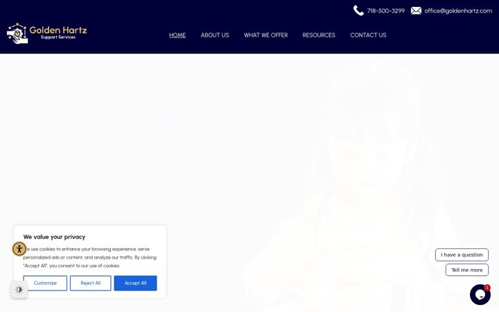 Screenshot of goldenhartz.com