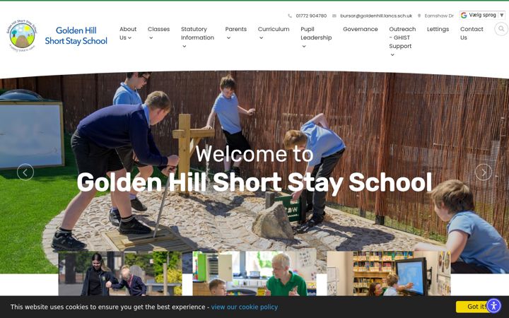 Screenshot of goldenhill.lancs.sch.uk