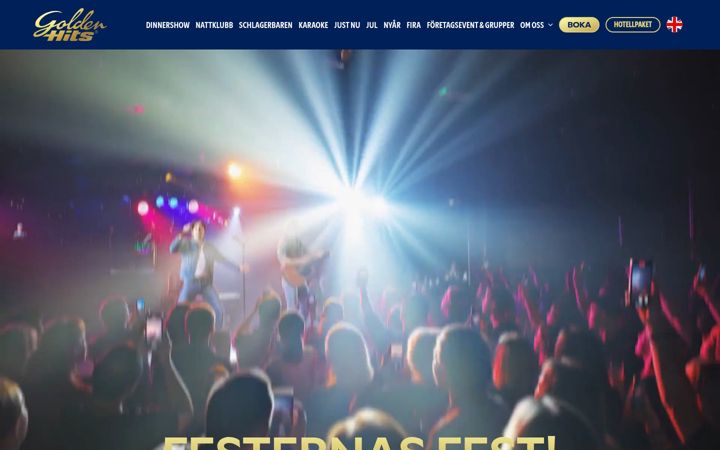 Screenshot van goldenhits.se
