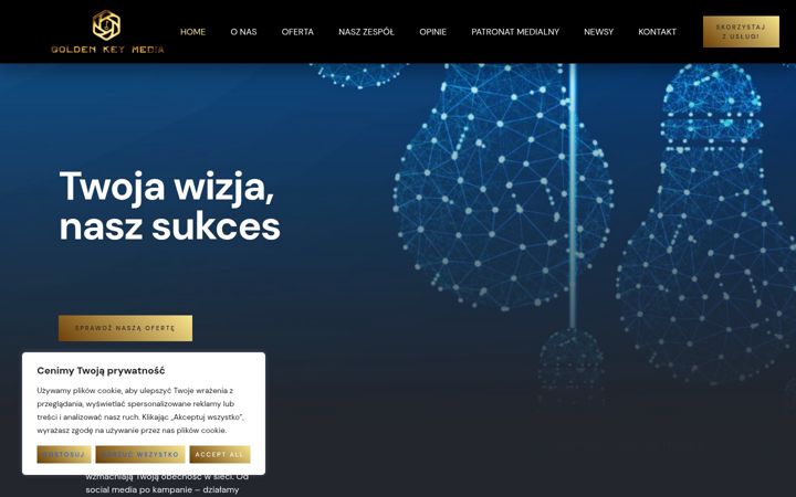 Screenshot of goldenkeymedia.pl