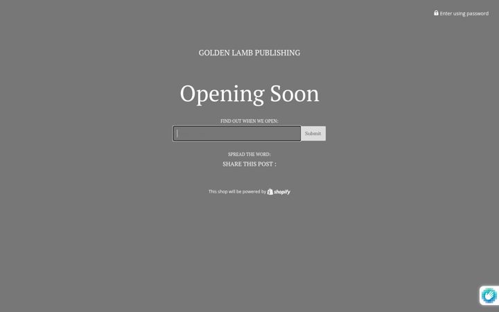Screenshot of goldenlambpublishing.ca
