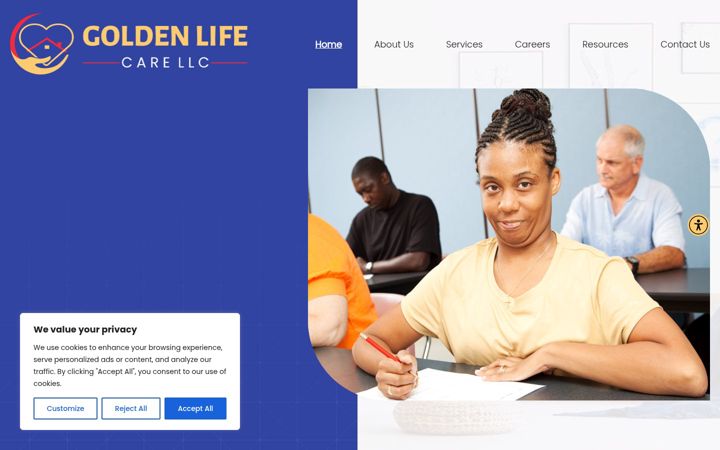 Screenshot of goldenlifecaremaine.org