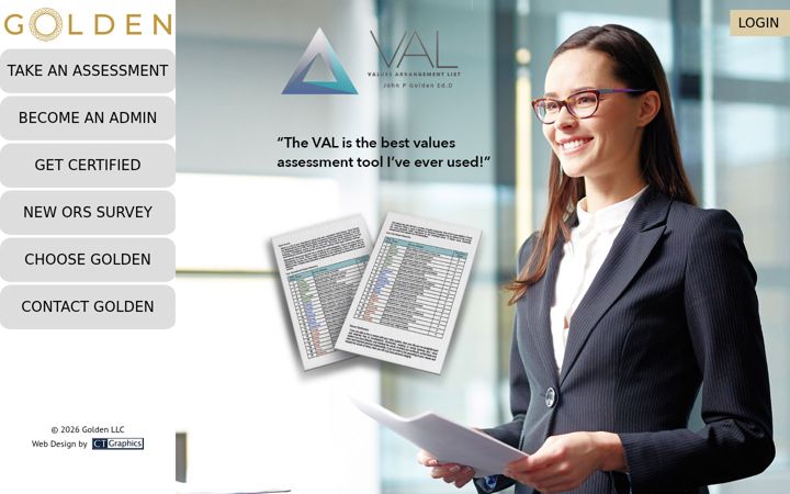 Screenshot of goldenllc.com