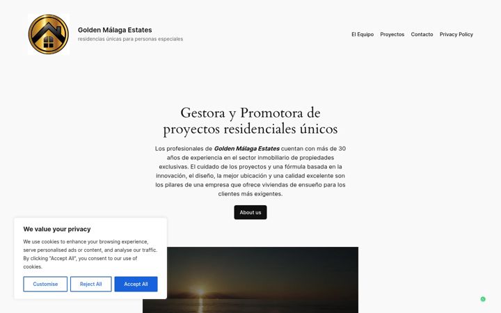 Screenshot of goldenmalagaestates.es