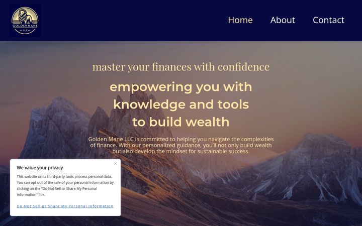 Screenshot of goldenmanellc.com