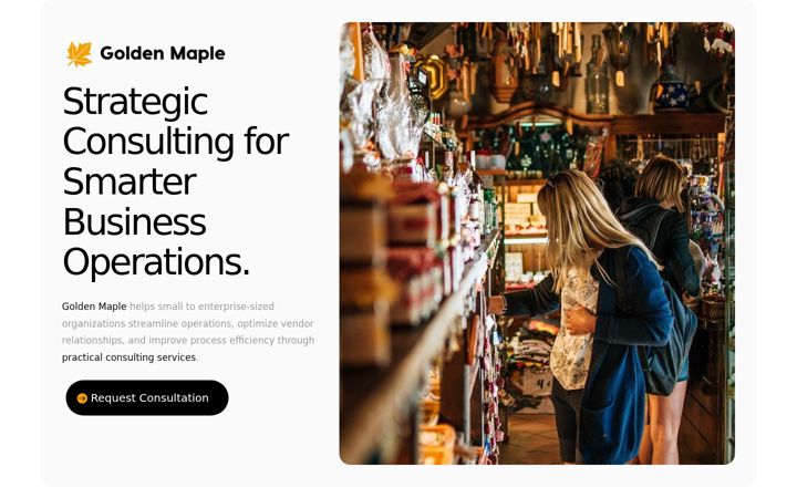 Screenshot of goldenmaple.co