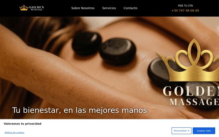 Screenshot of goldenmassage.es