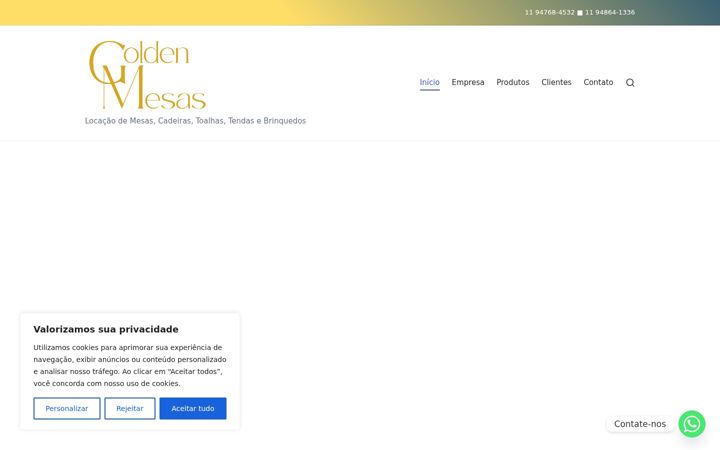 Screenshot of goldenmesas.com.br