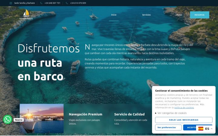 Screenshot of goldennautics.com
