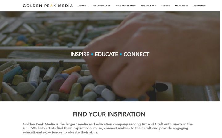 Screenshot of goldenpeakmedia.com