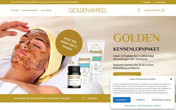 Screenshot of goldenpeel.de