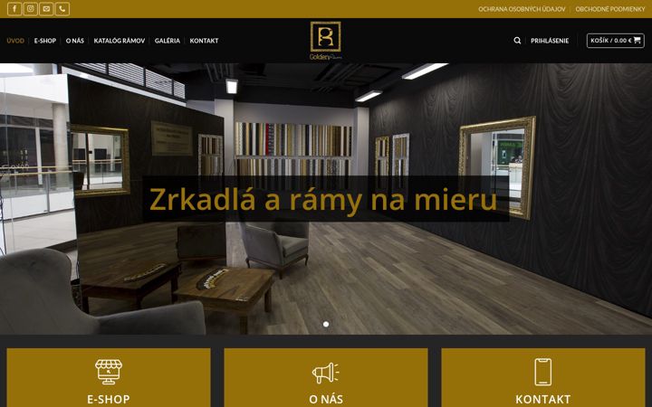 Screenshot of goldenram.sk