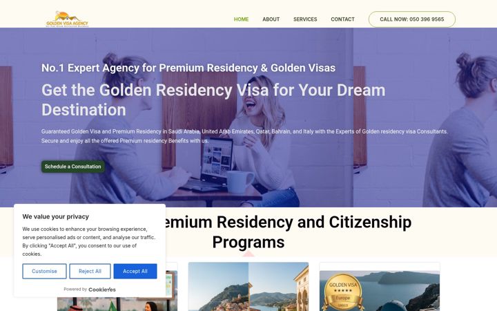 Screenshot of goldenresidencyvisa.com