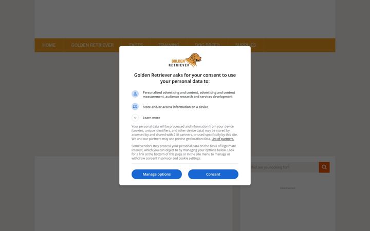 Screenshot of goldenretreiever.com