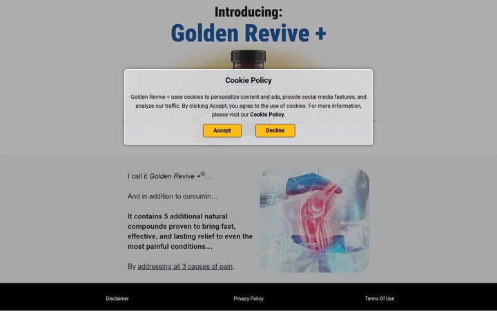 Screenshot of goldenreviveplus.sale