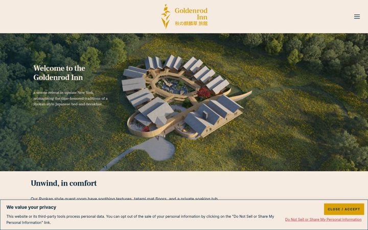 Screenshot of goldenrodinn.com