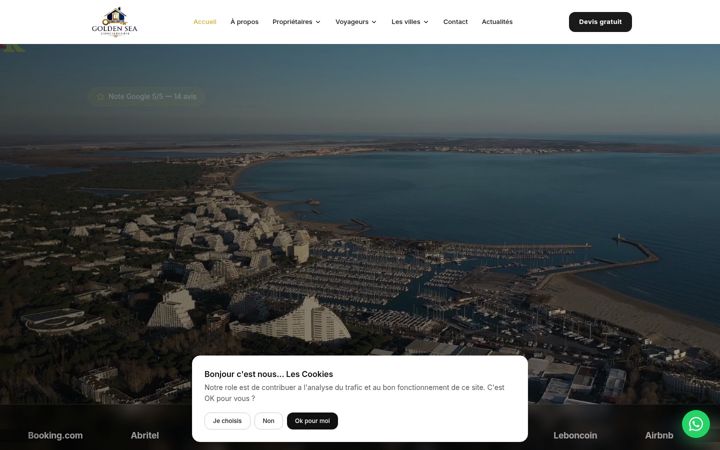 Screenshot of goldensea-conciergerie.fr