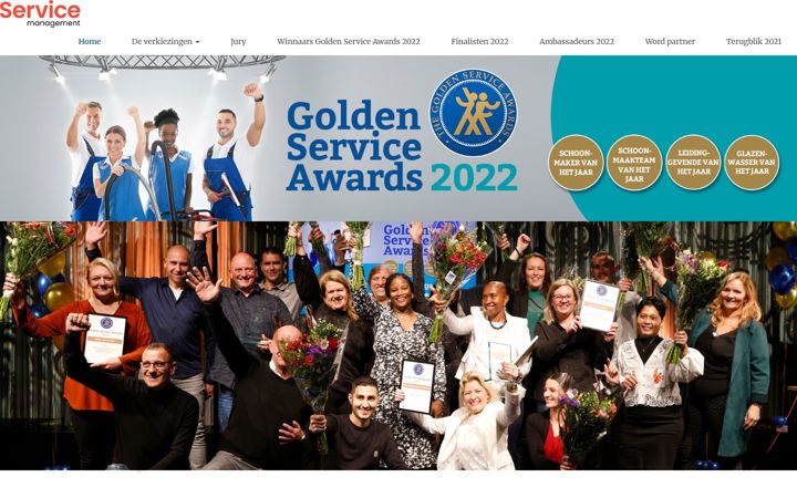 Screenshot of goldenserviceawards.nl
