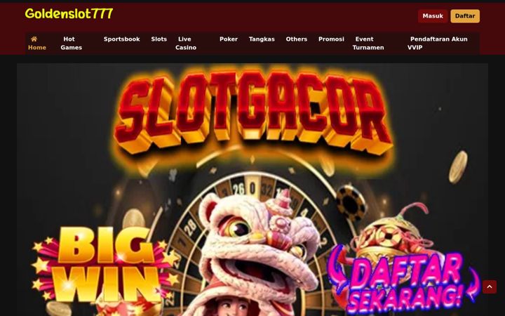 Screenshot of goldenslot777.org