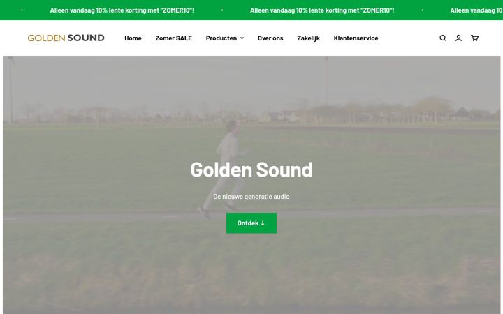 Screenshot of goldensound.nl