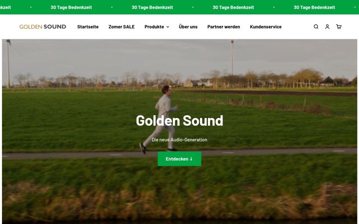 Screenshot of goldensoundstore.de