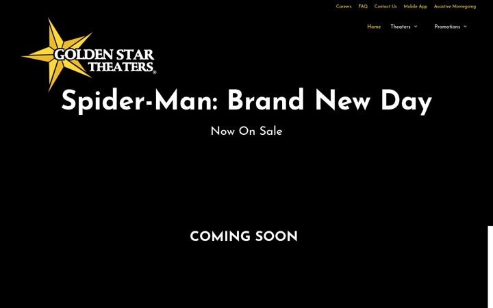 Screenshot of goldenstartheaters.com