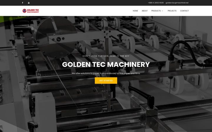 Screenshot of goldentec.com.tw