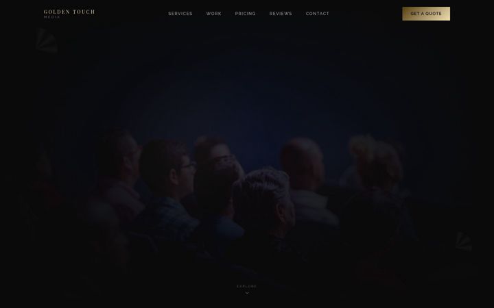 Screenshot of goldentouchmedia.no