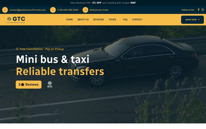 Screenshot of goldentransfercrete.com