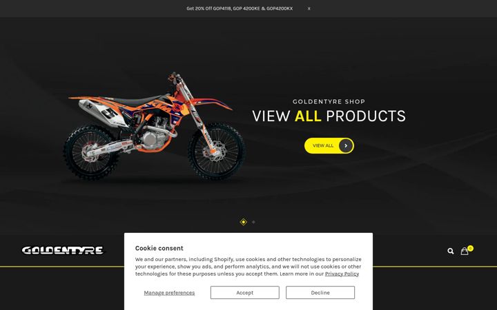 Screenshot of goldentyre.shop