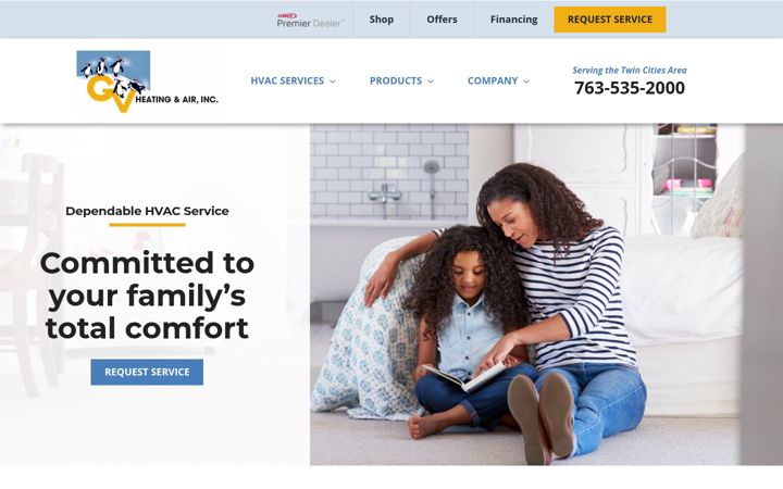 Screenshot of goldenvalleyhtg.com